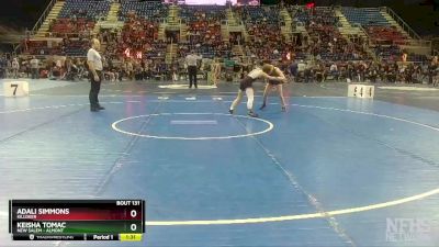 110 lbs Quarterfinal - Adali Simmons, Killdeer vs Keisha Tomac, New Salem - Almont