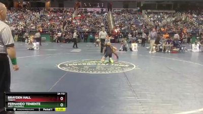 2A 113 lbs Quarterfinal - Fernando Teniente, West Caldwell vs Brayden Hall, Trinity