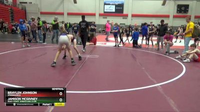 85 lbs Semifinal - Braylen Johnson, Stronghold vs Jamison McGivney, Gulf Coast Wrestling Club