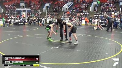 95 lbs Cons. Round 3 - Carter Cunningham, NBWC vs David Holubowicz, Mat Psychos