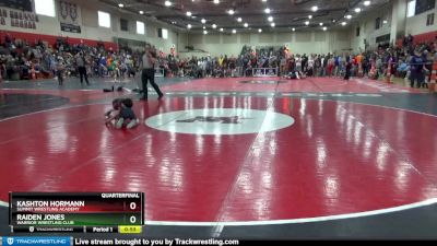 55 lbs Quarterfinal - Raiden Jones, Warrior Wrestling Club vs Kashton Hormann, Summit Wrestling Academy