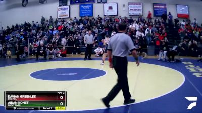 215 lbs Quarterfinal - Davian Greenlee, Buchtel vs Aidan Konet, Rocky River