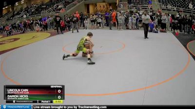 105 lbs Semifinal - Lincoln Cain, Salem Elite Mat Club vs Damon Hicks, HotShots Wrestling