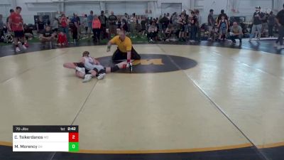 70-J lbs Quarterfinal - Caleb Tsikerdanos, MD vs Macoy Morency, OH