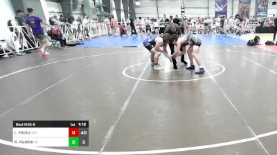 182 lbs Rr Rnd 3 - Landon Hicks, Indiana Outlaws White vs Kaulton Kuddie, Combat Athletics Red