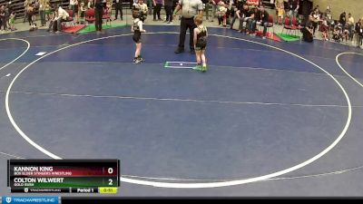 45 lbs Quarterfinal - Kannon King, Box Elder Stingers Wrestling vs Colton Wilwert, Gold Rush