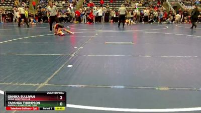 58 lbs Quarterfinal - Onnika Sullivan, Viking Wresting Club vs Tapanga Thompson, Norfolk Jr Wrestling Club