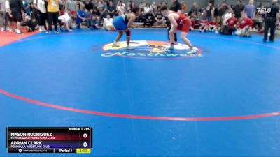 215 lbs Cons. Round 1 - Mason Rodriguez, Fitness Quest Wrestling Club vs Adrian Clark, Peninsula Wrestling Club