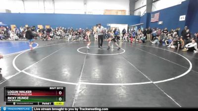 70 lbs Cons. Round 2 - Ricky Munoz, 208 Badgers vs Logun Walker, Clearwater Valley USA