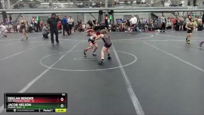 52 lbs Semis (4 Team) - Deklan Bender, Mat Warriors Green vs Jacob Nelson, Xtreme Team