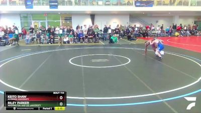 125 lbs Prelim - Keito Shaw, Alvernia University vs Riley Parker, Washington And Lee University