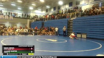 165 lbs Quarterfinals (8 Team) - Xander Bartee, Temple vs Sean Crews, Social Circle