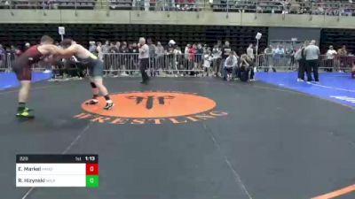 220 lbs Quarterfinal - Ethan Markel, Hanover, PA vs Richie Hizynski, Wilkes-Barre, PA