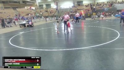 45 lbs Quarterfinal - Sawyer Westbrook, Stewarts Creek vs Hayden Horne, TNWA