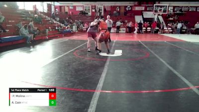 235 lbs 1st Place Match - Phoenix Molina, Tolono (Unity) vs Aakira Cain, Mt. Vernon (H.S.)