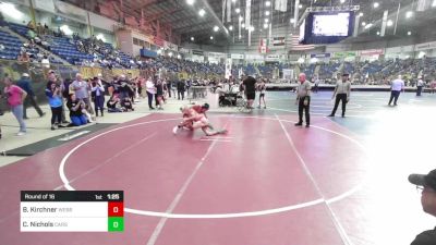 110 lbs Round Of 16 - Benjamin Kirchner, Webber Middle School vs Conner Nichols, Carson Middle School