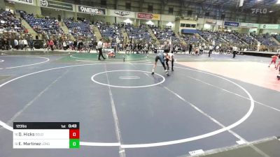 120 lbs Consi Of 8 #2 - Darren Hicks, Dolores vs Elijah Martinez, Longmont