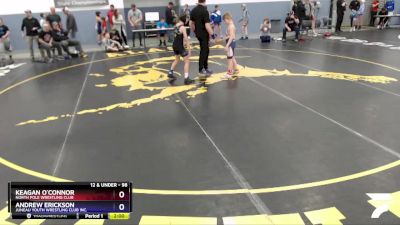 98 lbs Round 4 - Andrew Erickson, Juneau Youth Wrestling Club Inc. vs Keagan O`Connor, North Pole Wrestling Club