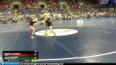 105 lbs Cons. Round 2 - Vivian Backer, Bismarck Century vs Avarie Jacobson, Rugby