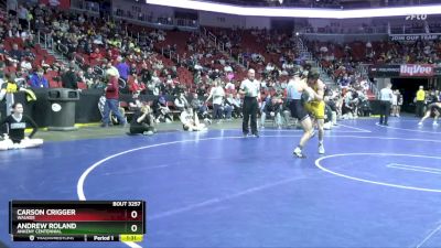 3A-132 lbs Cons. Round 2 - Carson Crigger, Waukee vs Andrew Roland, Ankeny Centennial