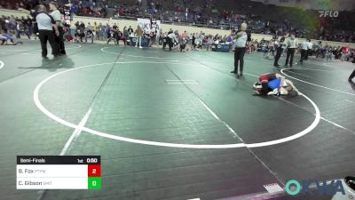 67 lbs Semifinal - Baze Fox, Perkins vs Cruz Gibson, Smith Wrestling Academy