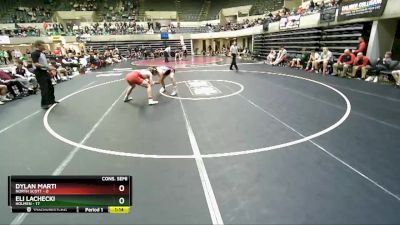 160 lbs Semis & 1st Wrestleback (8 Team) - Dylan Marti, North Scott vs Eli Lachecki, Holmen