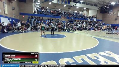 125lbs Semifinal - Zorina Johnson, Ida B. Wells vs Vania Diego, Toppenish (Girls)