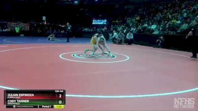 120-4A Champ. Round 1 - Cody Tanner, Broomfield vs Julian Espinoza, Pueblo East