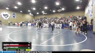 150 lbs Cons. Semi - Alyssa Rubalcado, Foothill vs Marina Hernandez, Selma