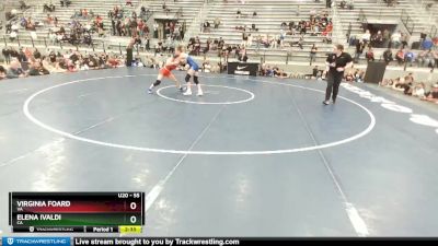 55 lbs Semifinal - Virginia Foard, VA vs Elena Ivaldi, CA