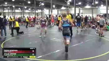 95 lbs Round 3 (6 Team) - David Bowman, Death Squad vs Kyler Simons, Team Iowa Blue