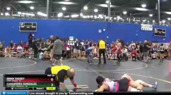 138 lbs Round 4 (6 Team) - Cassandra Gonzales, The Funky Singlets vs Anna Vassey, Steel Valley