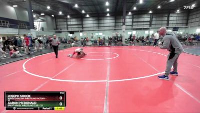 113 lbs Round 1 (6 Team) - Joseph Shook, NORTH CAROLINA WRESTLING FACTORY vs Aaron McDonald, GREAT BRIDGE WRESTLING CLUB