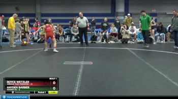 92 lbs Finals (2 Team) - Hayden Barber, Ranger WC vs Royce Wetzler, Virginia Team Predator