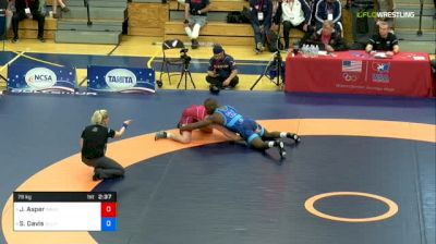 79 kg Quarterfinal - Josh Asper, Navy-Marine Corps RTC vs Stacey "Lee" Davis, Wolfpack Wrestling Club