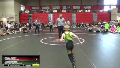 45 lbs 1st Place Match - Jagger Hood, Gulf Coast Wrestling Club vs Colin Casey, Arab Youth Wrestling