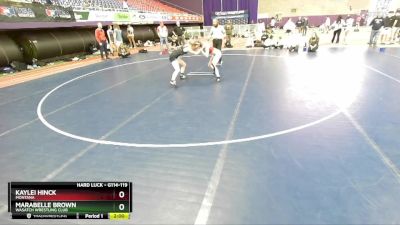 G114-119 lbs Round 2 - Kaylei Hinck, Montana vs Marabelle Brown, Wasatch Wrestling Club