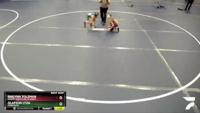 Quarterfinal - Rhilynn Tolzman, Summit Wrestling Academy vs Olafson Lyza, Minnesota