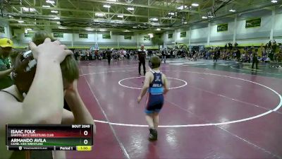 90 lbs 3rd Place Match - Armando Avila, Camel Kids Wrestling vs Isaac Folk, Dakota Boyz Wrestling Club