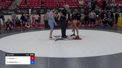 45 kg Cons Semis - Jojo Burke, New Jersey vs Brandon Bickerton, Seasons Freestyle Club