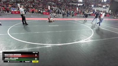 95 lbs Champ. Round 2 - Brayden Breider, Askren Wrestling Academy vs Jake Delleree, Ozaukee Warriors