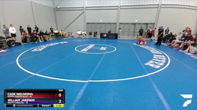 100 lbs Semis & 1st Wrestleback (8 Team) - Cade Nieuwsma, North Dakota Blue vs William Jakeway, South Carolina