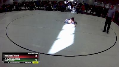 14 lbs Quarterfinal - Clayton Dostal, Howells-Dodge vs Maverick Loos, Norris Wrestling Club