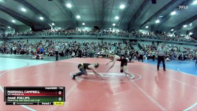 115 lbs Cons. Round 4 - Dane Phillips, Marceline Kids Wrestling Club vs Marshall Campbell, STL Warrior-AA 