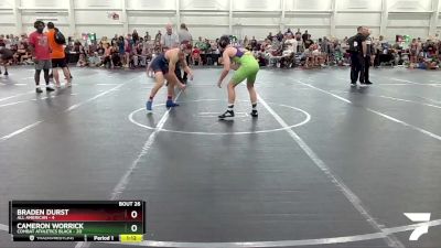 138 lbs Round 7 (8 Team) - Braden Durst, All American vs Cameron Worrick, Combat Athletics Black