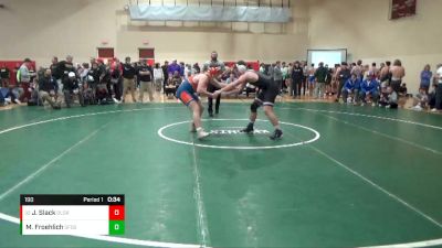 190 lbs Cons. Round 4 - Jacob Slack, Olentangy Orange vs Marshall Froehlich, Columbus St. Francis DeSales