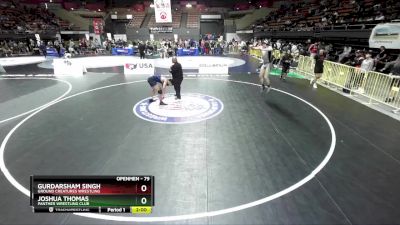 79 lbs Quarterfinal - Joshua Thomas, Panther Wrestling Club vs Gurdarsham Singh, Ground Creatures Wrestling