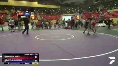 200 lbs Quarterfinal - Gabriella Nava, OK vs Druzzla Johnson, KS