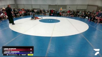 132 lbs 2nd Wrestleback (16 Team) - Jania Dunigan, Texas Blue vs Lindsey Anderson, North Dakota Blue