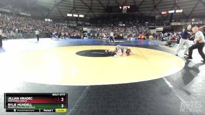 Girls 3A/4A 155 Cons. Round 5 - Rylie Mundell, Rogers (Puyallup) (Girls) vs Jillian Hradec, Snohomish (Girls)